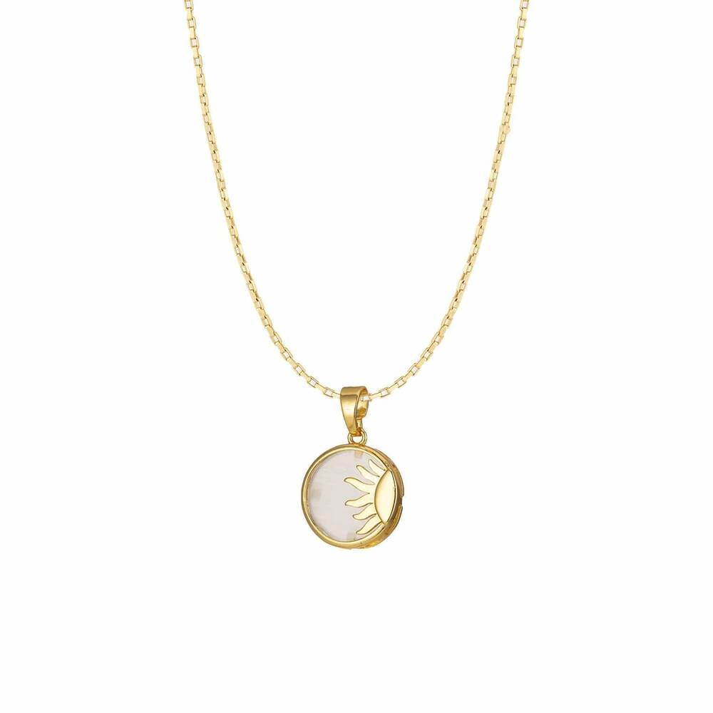 NEW ADRIANA PAPPAS sunrise choker necklace in white/gold